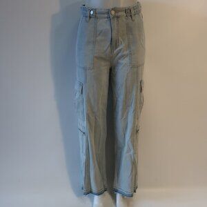 Womens BLANKNYC The Franklin Blue Wide Leg Cargo Jeans 26